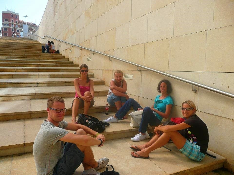 Museo Guggenheim con estudiantes de español